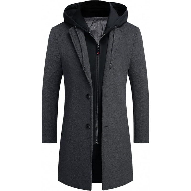 Men’s Wool Blend Trench Coat - Pedro