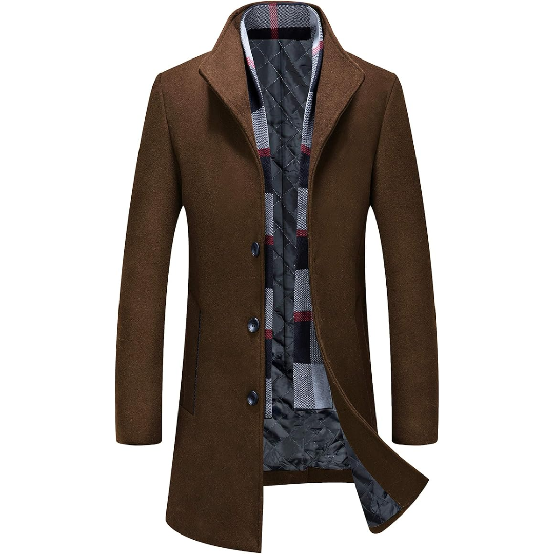 Men’s Wool Blend Trench Coat - Pedro