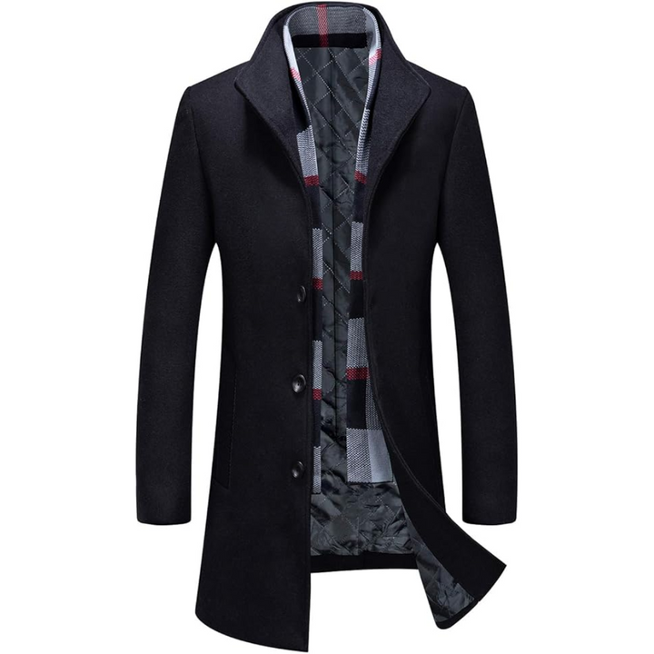 Men’s Wool Blend Trench Coat - Pedro
