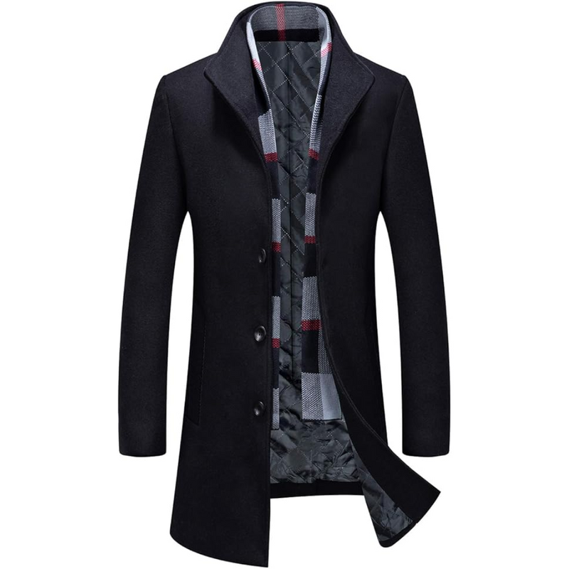 Men’s Wool Blend Trench Coat - Pedro