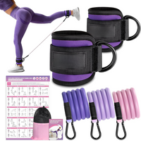 Ankle Resistance Bands with Sleeves – Set for Hip and Glute Exercises