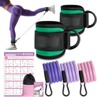 Ankle Resistance Bands with Sleeves – Set for Hip and Glute Exercises