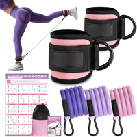Ankle Resistance Bands with Sleeves – Set for Hip and Glute Exercises