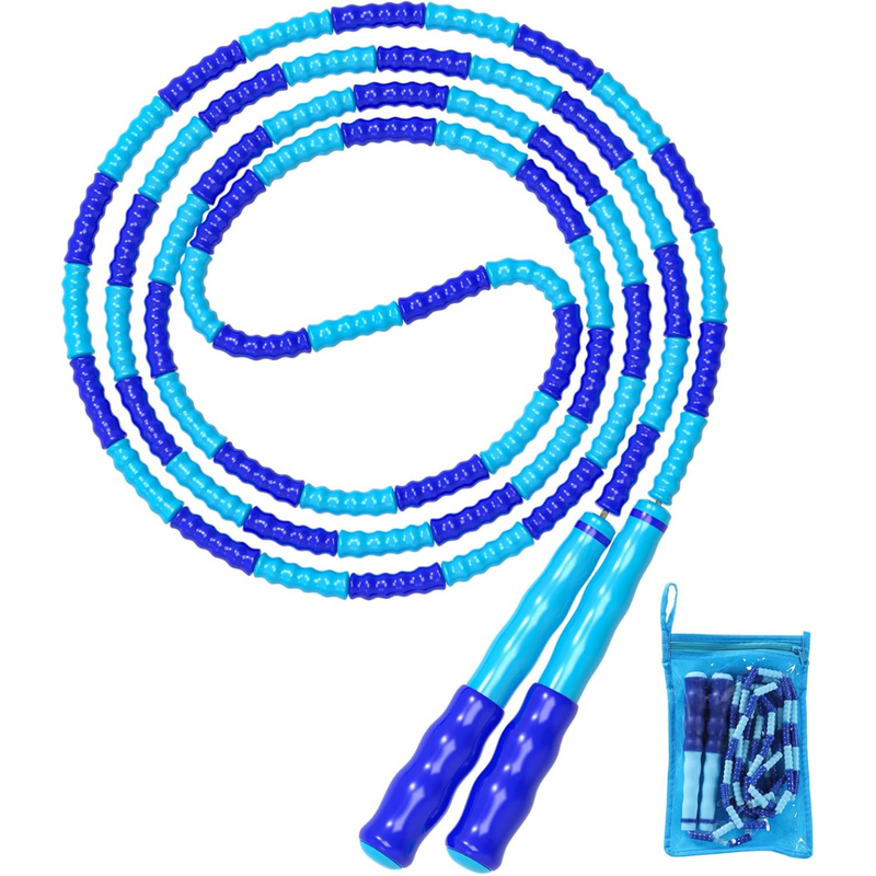 Adjustable Tangle-Free Beaded Jump Rope for Fitness