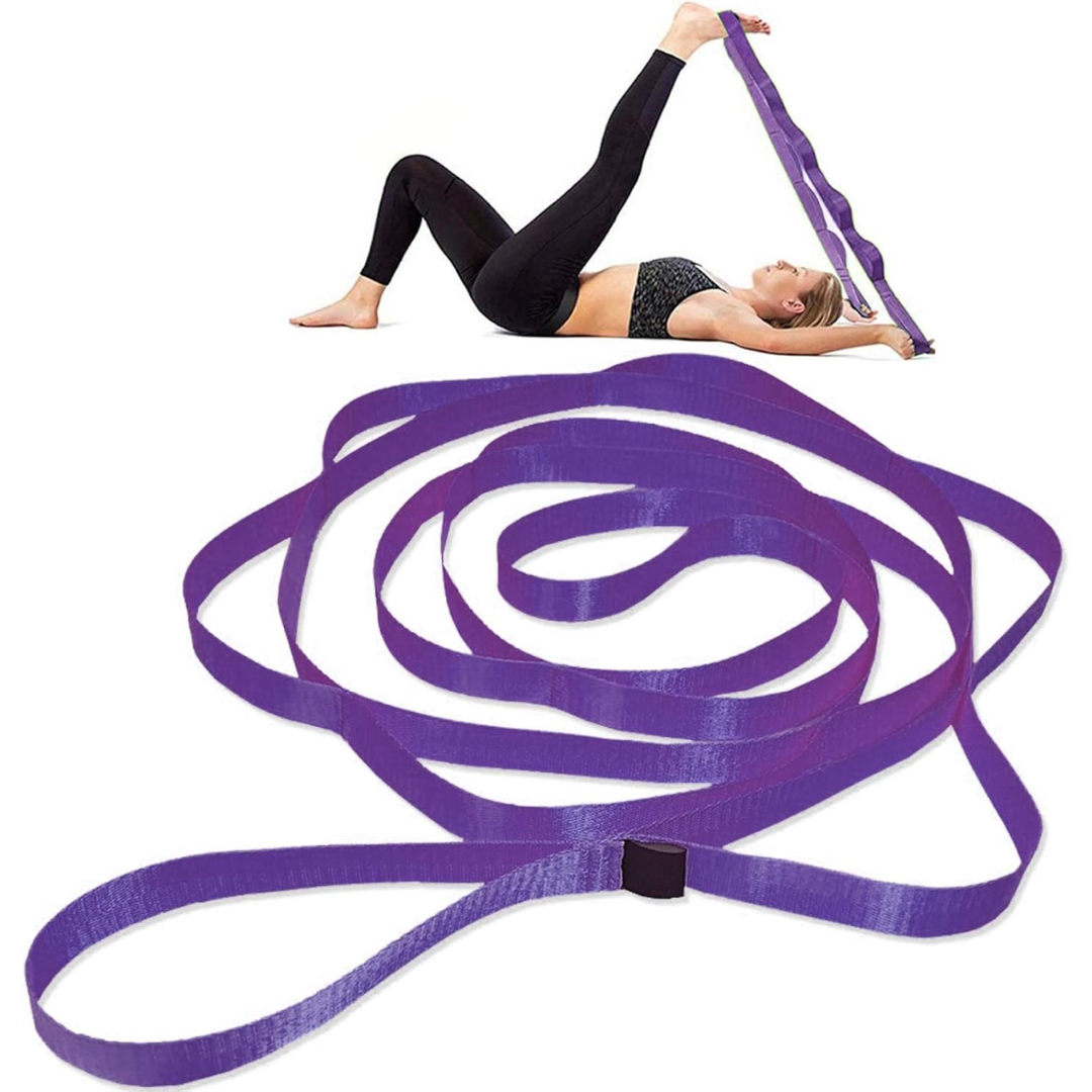 Yoga Stretch Band with 12 Loops