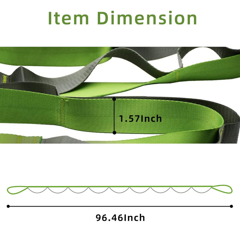 Yoga Stretch Band with 12 Loops