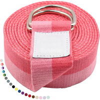 Yoga Strap with Adjustable D-Ring Buckle