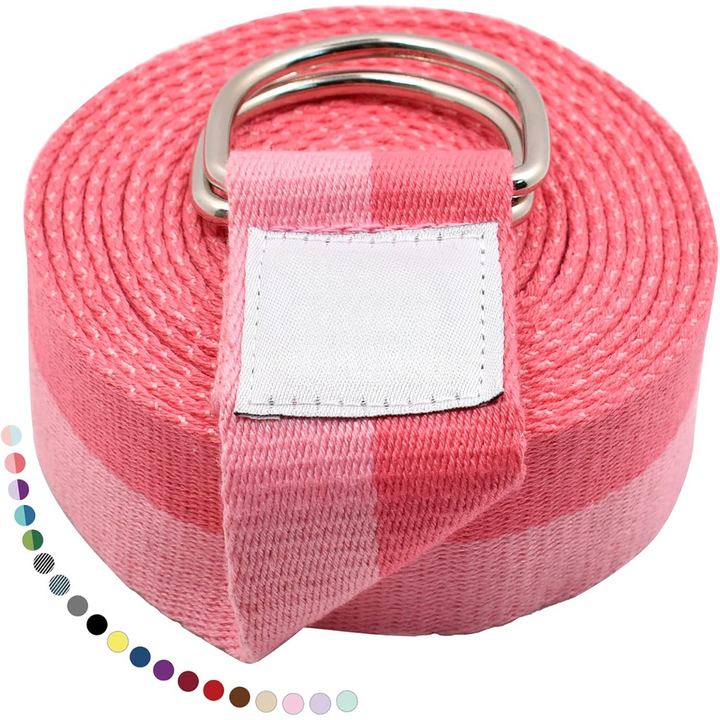 Yoga Strap with Adjustable D-Ring Buckle