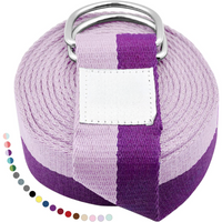 Yoga Strap with Adjustable D-Ring Buckle