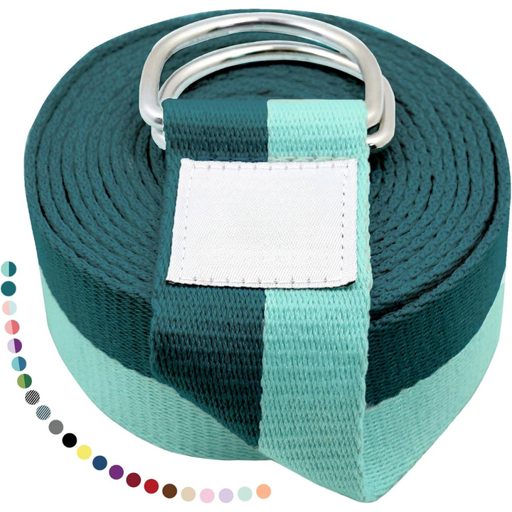 Yoga Strap with Adjustable D-Ring Buckle