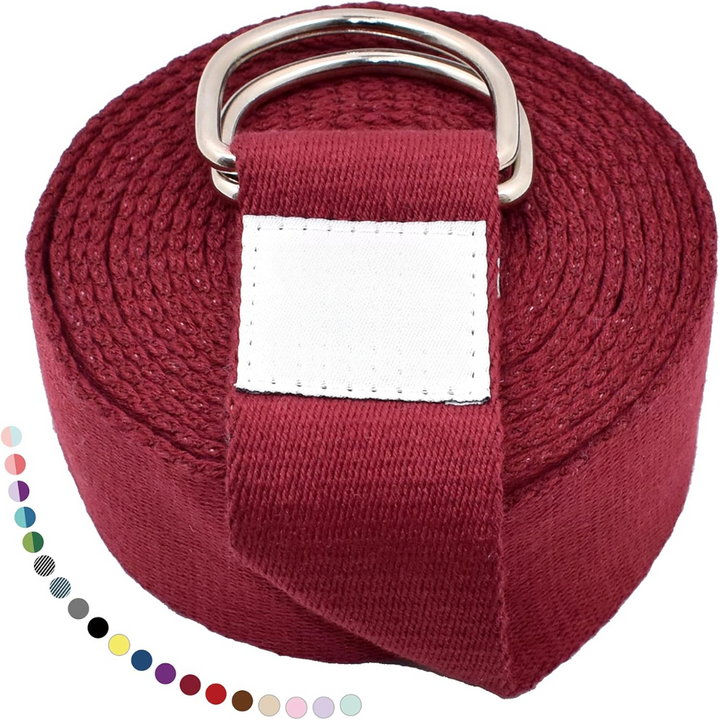 Yoga Strap with Adjustable D-Ring Buckle