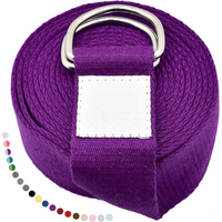 Yoga Strap with Adjustable D-Ring Buckle