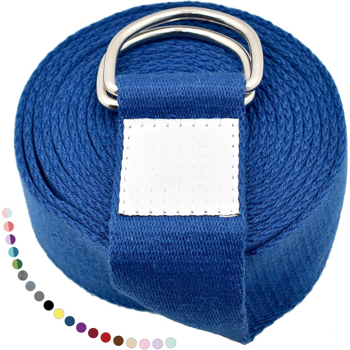 Yoga Strap with Adjustable D-Ring Buckle