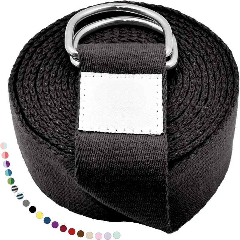 Yoga Strap with Adjustable D-Ring Buckle
