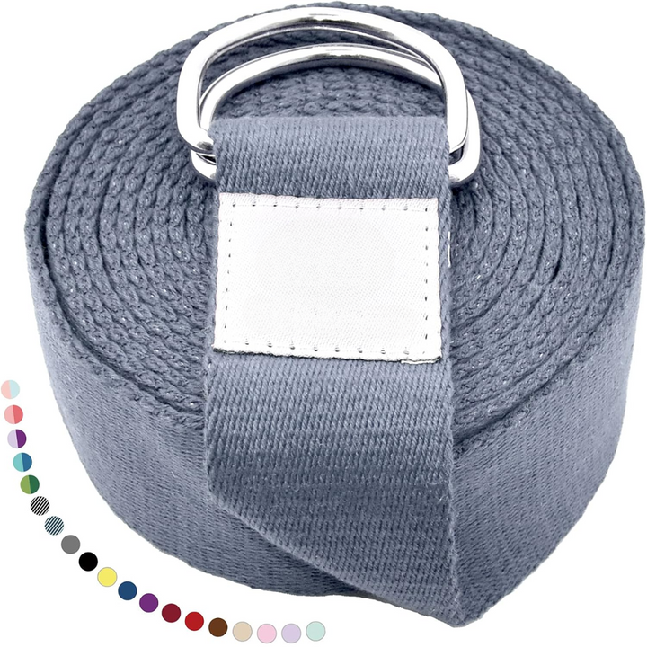 Yoga Strap with Adjustable D-Ring Buckle