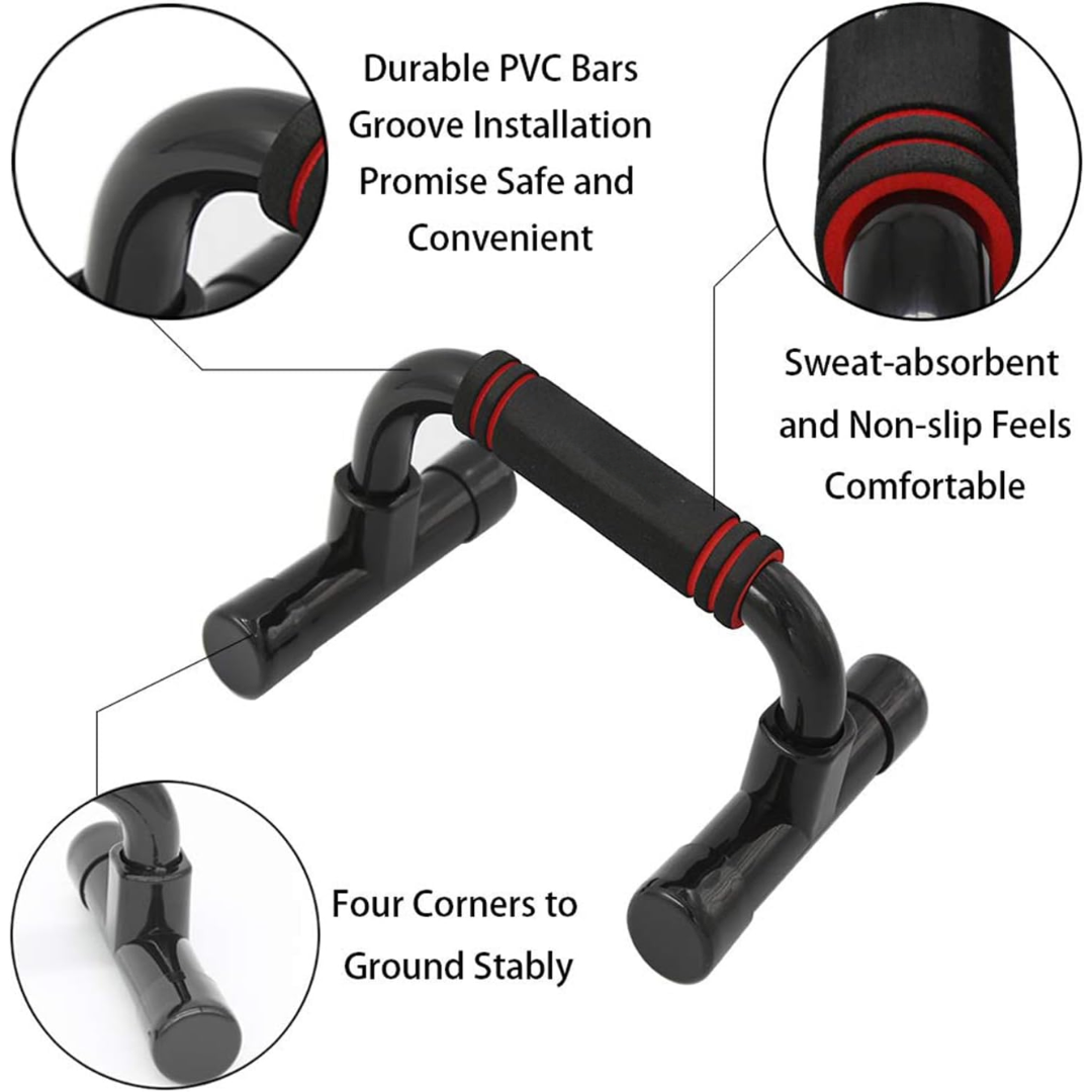 Ergonomic Push-Up Bars with Non-Slip Base