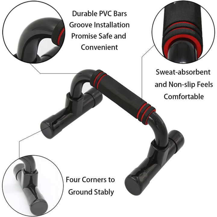 Ergonomic Push-Up Bars with Non-Slip Base