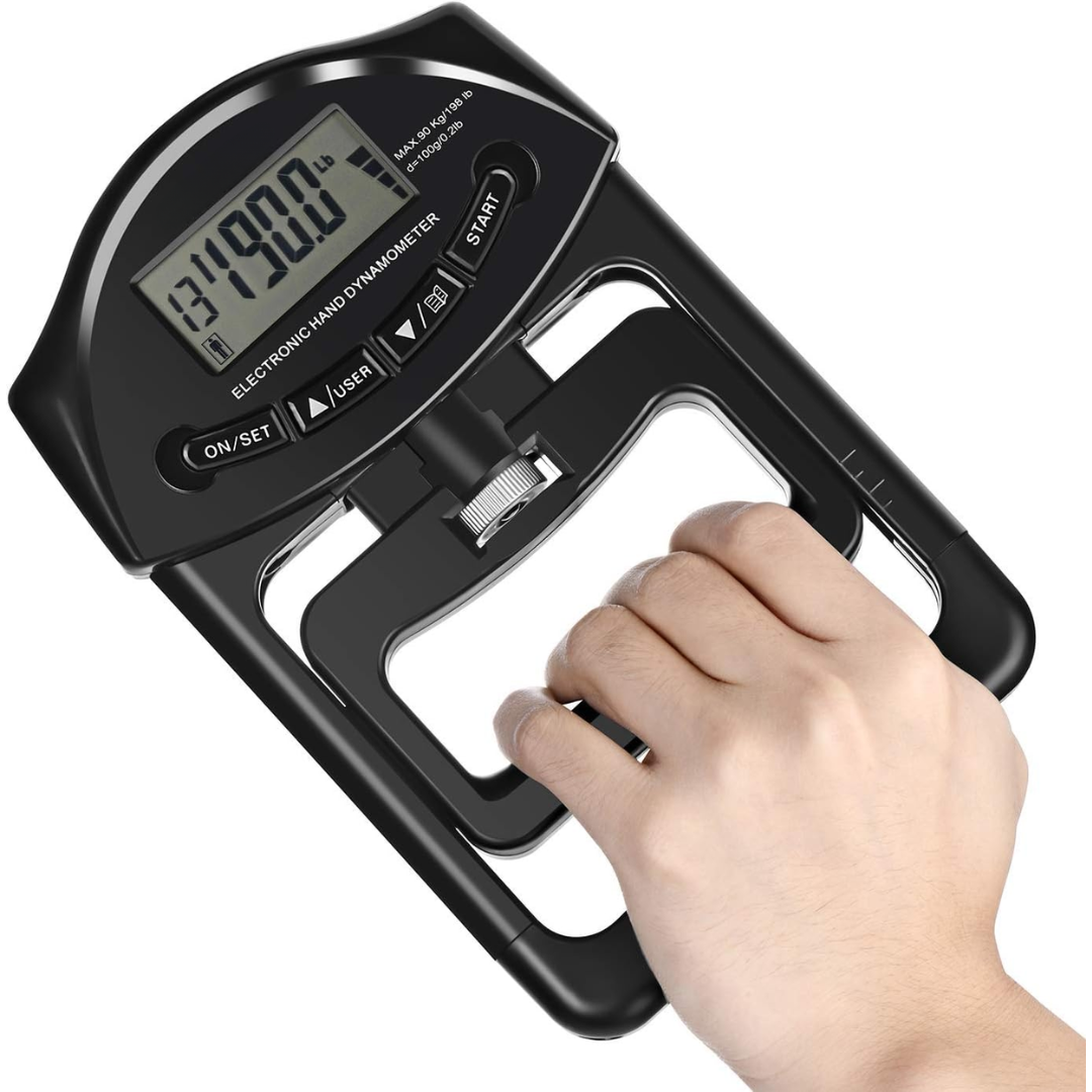 Digital Hand Dynamometer Grip Strength Meter - 90Kg Capacity