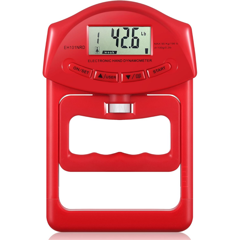 Digital Hand Dynamometer Grip Strength Meter - 90Kg Capacity