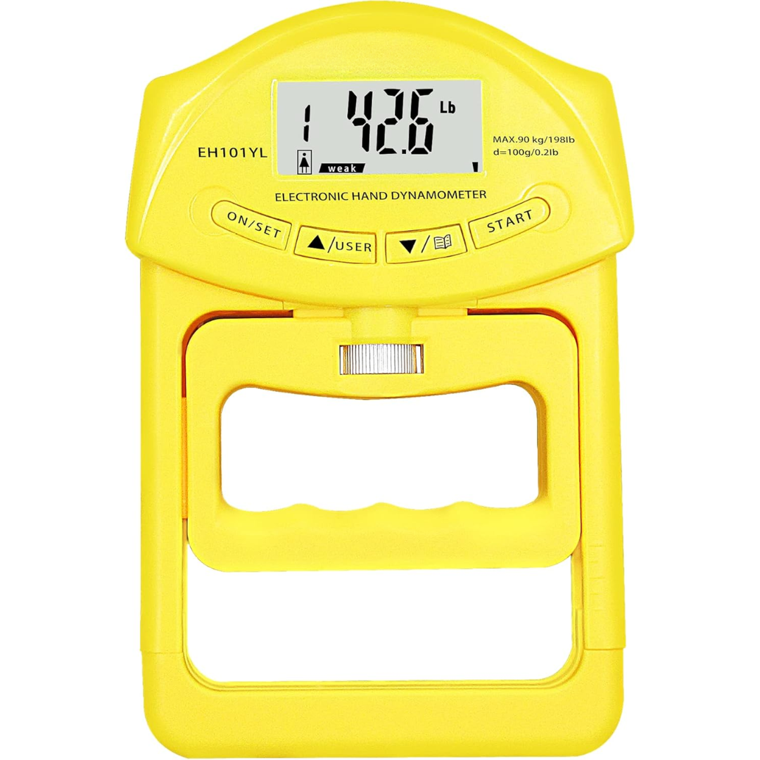 Digital Hand Dynamometer Grip Strength Meter - 90Kg Capacity