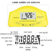Digital Hand Dynamometer Grip Strength Meter - 90Kg Capacity