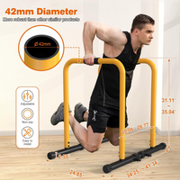 Heavy Dip Station & Push-Up Stand for Home Fitness