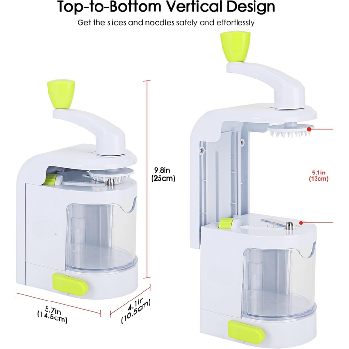 4-in-1 Heavy-Duty Vegetable Spiralizer with Strong Suction Cup