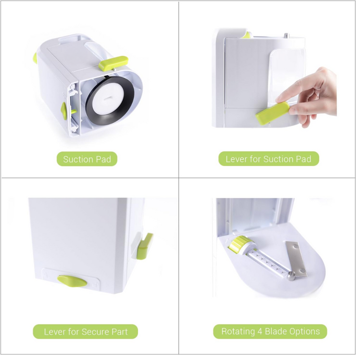 4-in-1 Heavy-Duty Vegetable Spiralizer with Strong Suction Cup