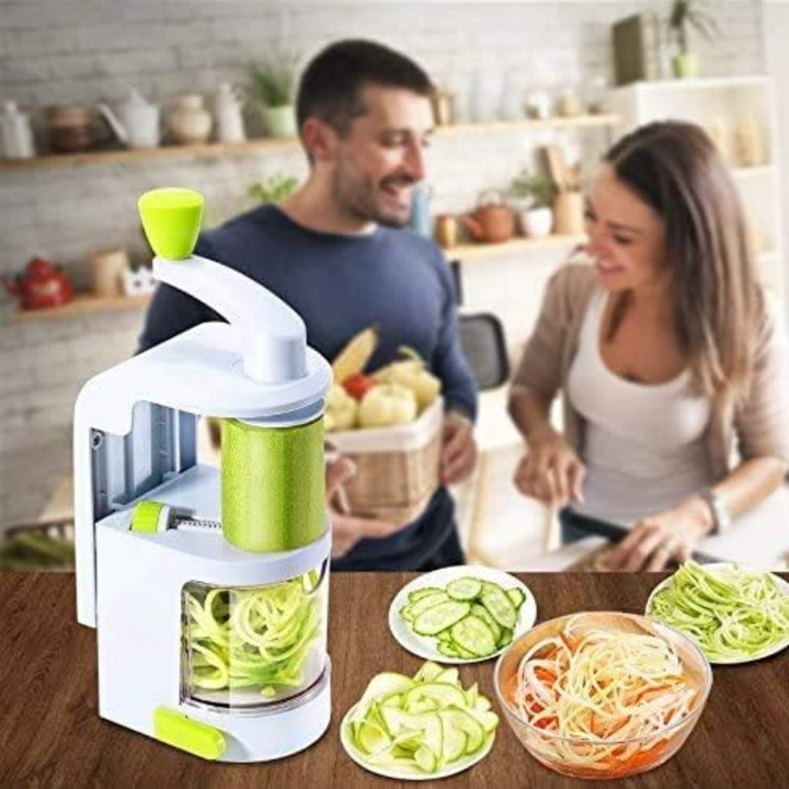 4-in-1 Heavy-Duty Vegetable Spiralizer with Strong Suction Cup