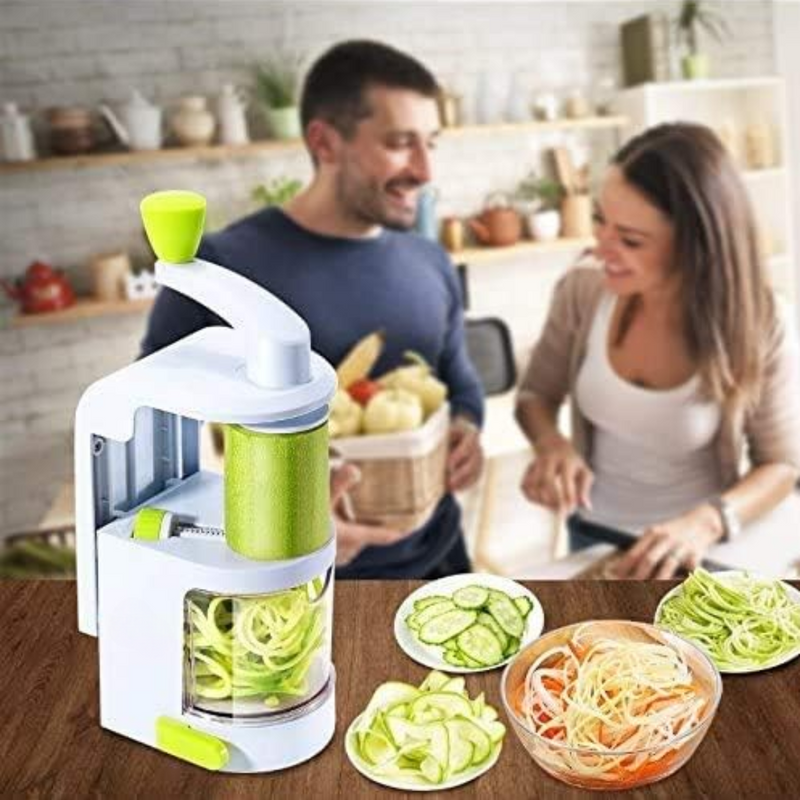 4-in-1 Heavy-Duty Vegetable Spiralizer with Strong Suction Cup