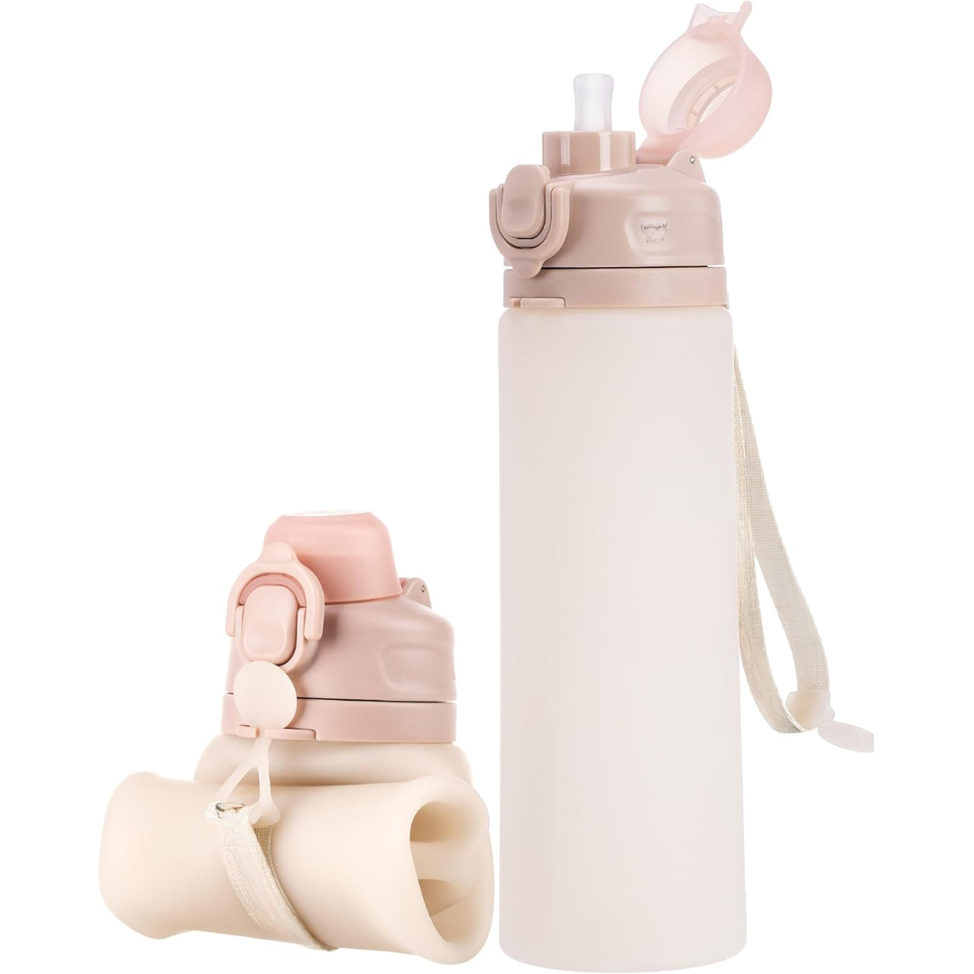 Składana butelka na wodę silikonowa 600 ml - szczelna i wolna od BPA
