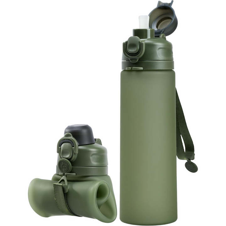 Składana butelka na wodę silikonowa 600 ml - szczelna i wolna od BPA