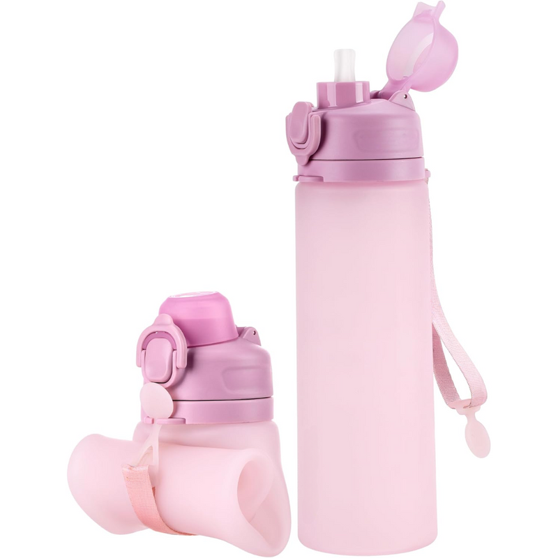 Składana butelka na wodę silikonowa 600 ml - szczelna i wolna od BPA