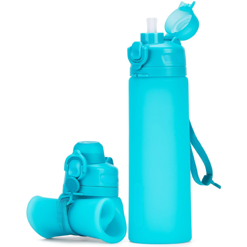 Składana butelka na wodę silikonowa 600 ml - szczelna i wolna od BPA