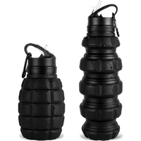 Składana butelka na wodę podróżną - 575 ML wielokrotnego użytku silikonowa