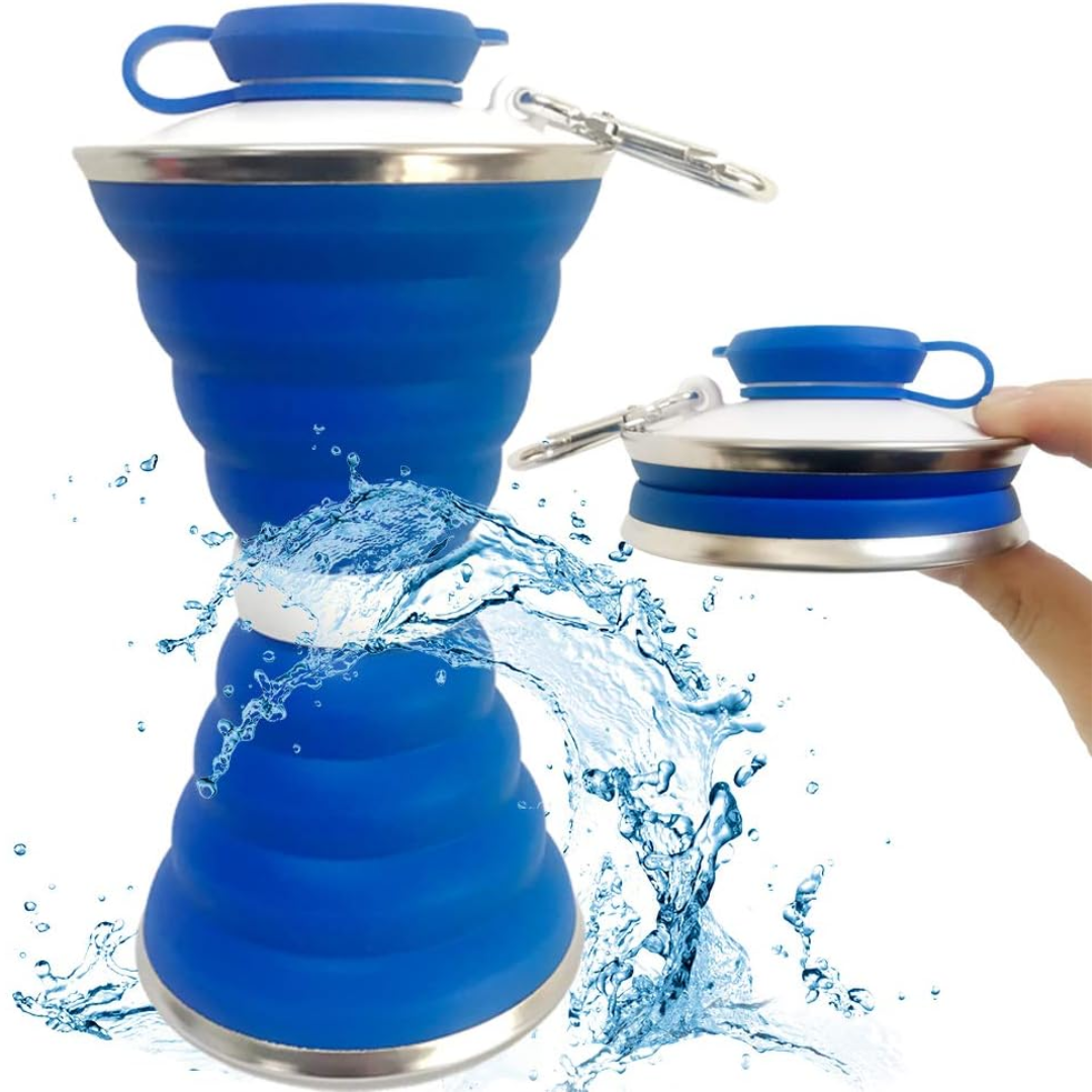 Collapsible Water Bottle with Carabiner