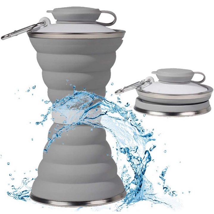 Collapsible Water Bottle with Carabiner