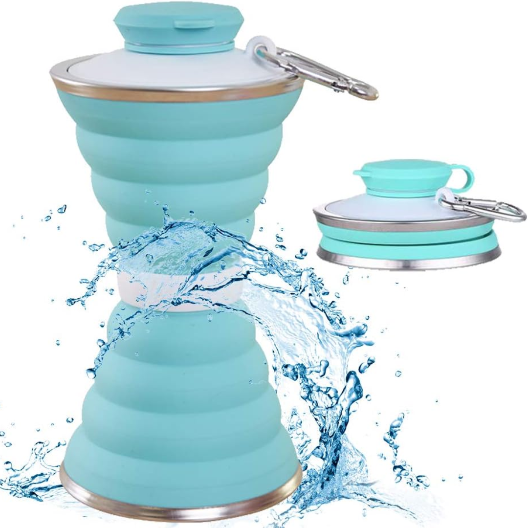 Collapsible Water Bottle with Carabiner