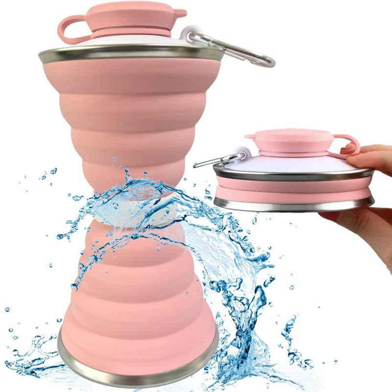 Collapsible Water Bottle with Carabiner