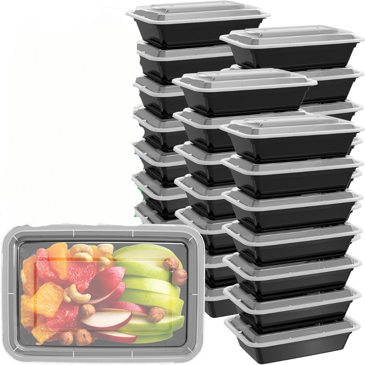 50-Pack Reusable Meal Prep Containers with Lid, Leakproof