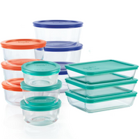 12-Pack Mixed Glass Food Storage Containers with Lid