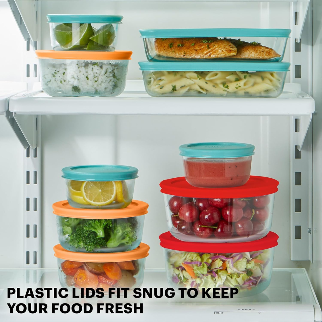12-Pack Mixed Glass Food Storage Containers with Lid
