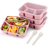 4-Pack Bento Snack Boxes – 4 Compartments