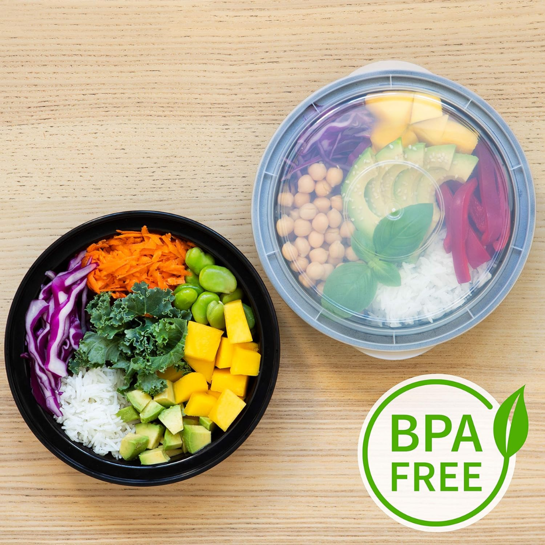 Meal Prep Round Plastic Containers