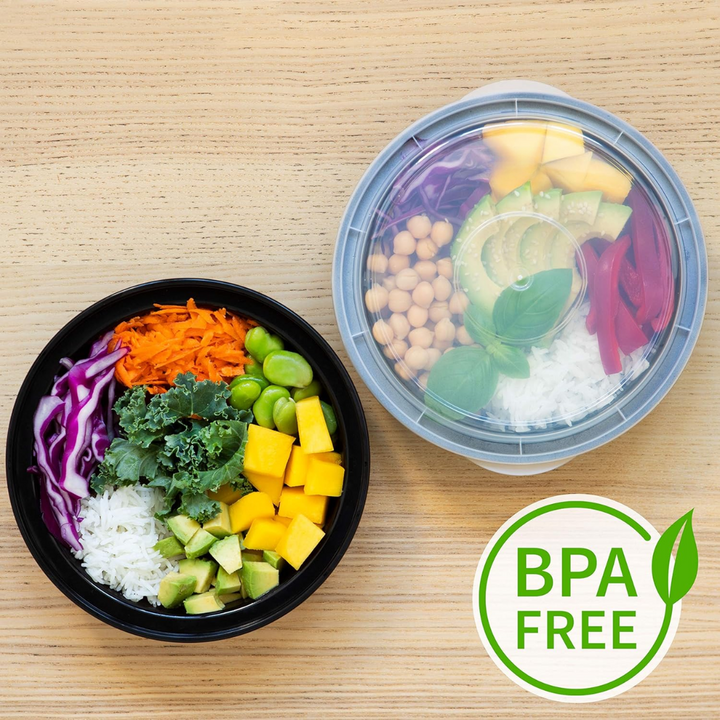 Meal Prep Round Plastic Containers