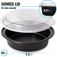 Meal Prep Round Plastic Containers
