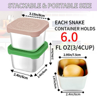 175ml Stainless Steel Snack Containers for Kids - 6-Pack