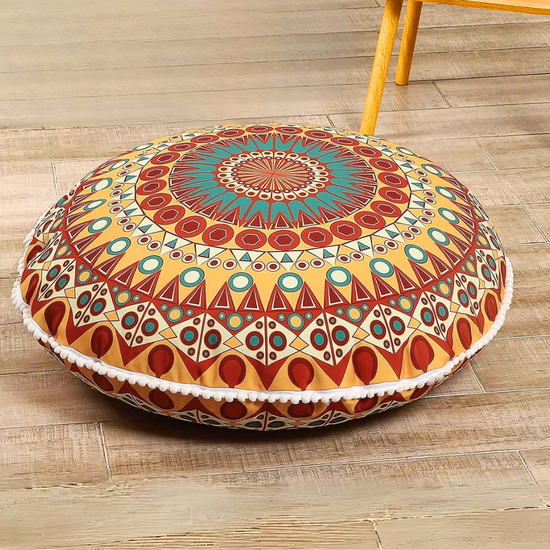 Duża okrągła poduszka do medytacji z pianką memory (81 cm)