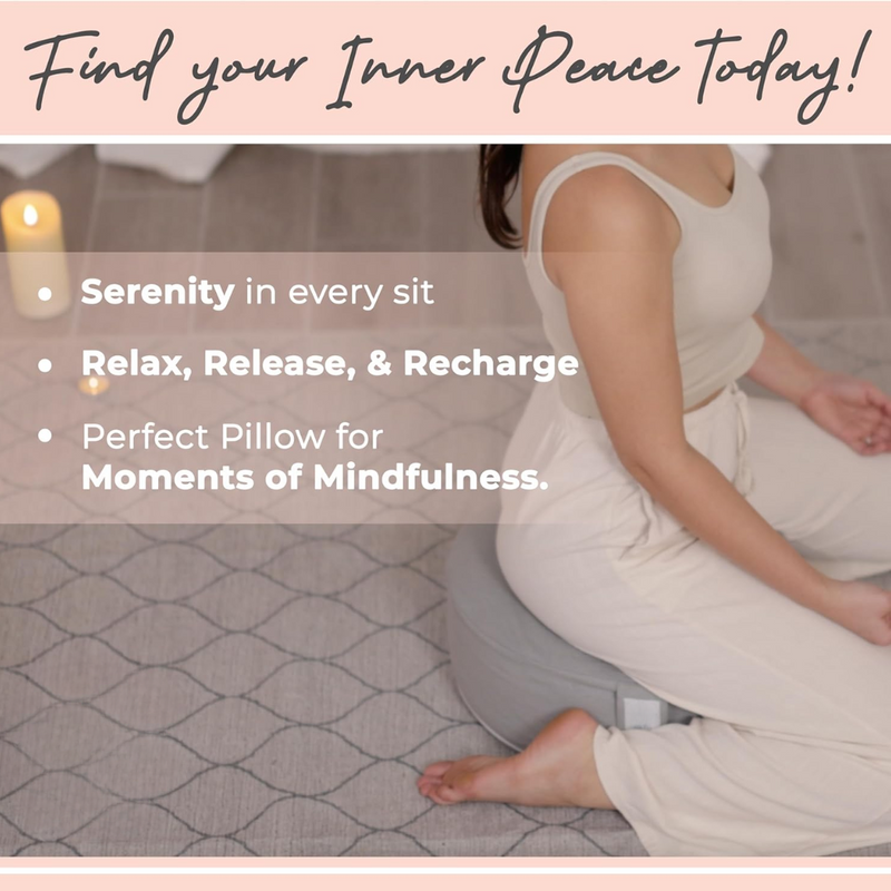 Premium Round Buckwheat Meditation Cushion – 40 cm