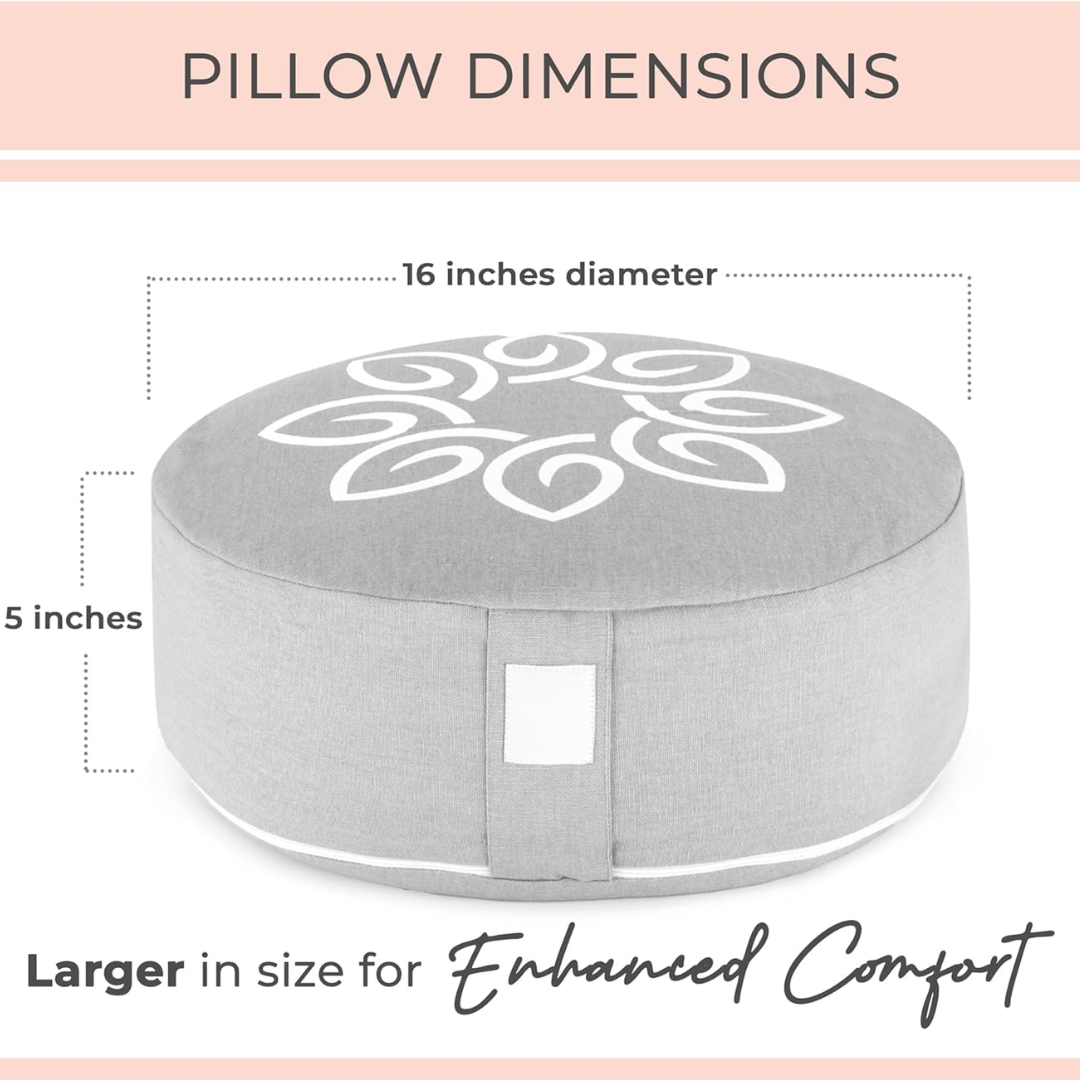 Premium Round Buckwheat Meditation Cushion – 40 cm